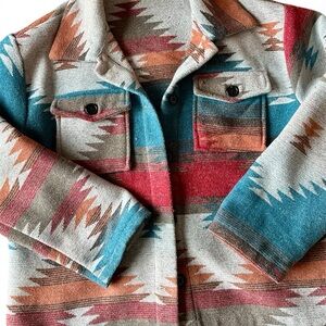 Aztec Print Shacket 🌵 Southwestern Boho Shirt Jacket | Medium